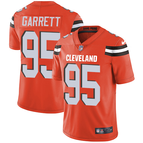 2019 men Cleveland Browns #95 Garrett orange Nike Vapor Untouchable Limited NFL Jersey->cleveland browns->NFL Jersey